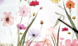 campo de flores - escuela online - acuarelas - carla bonfigli